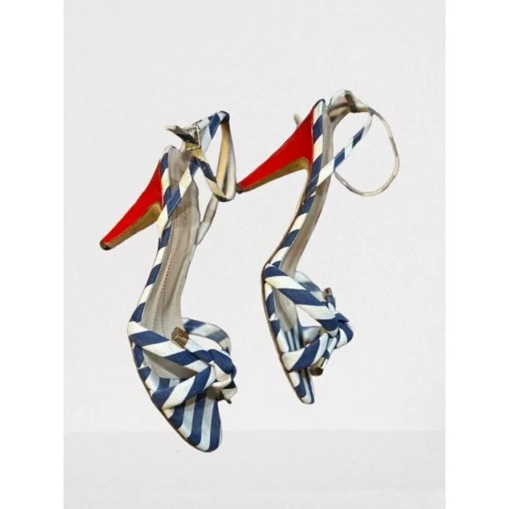 Kate Spade Strappy high heel sandals made in Italy nautical open toe Size 7.5